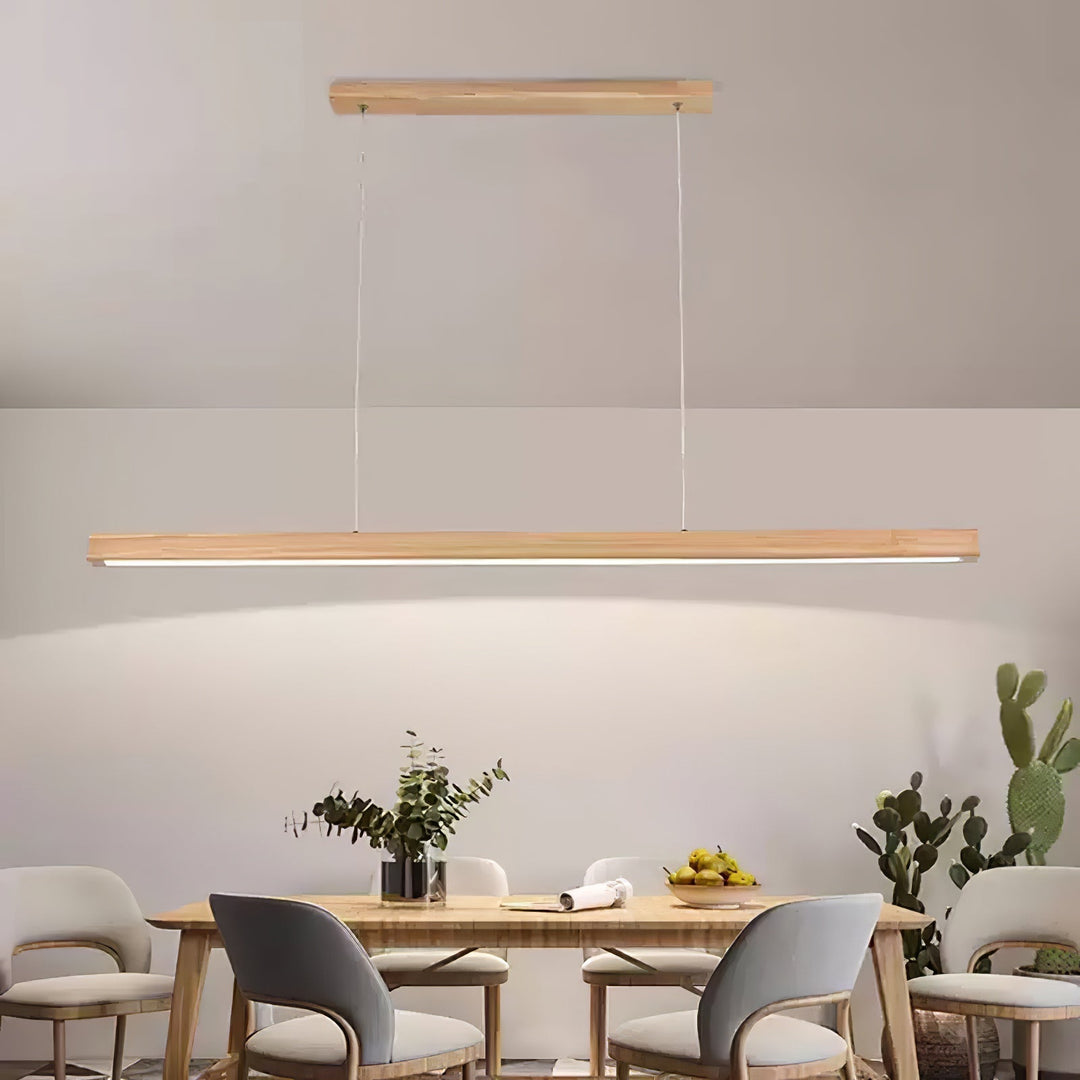 Elowen Suspension linéaire minimaliste en bois - Neutralighting