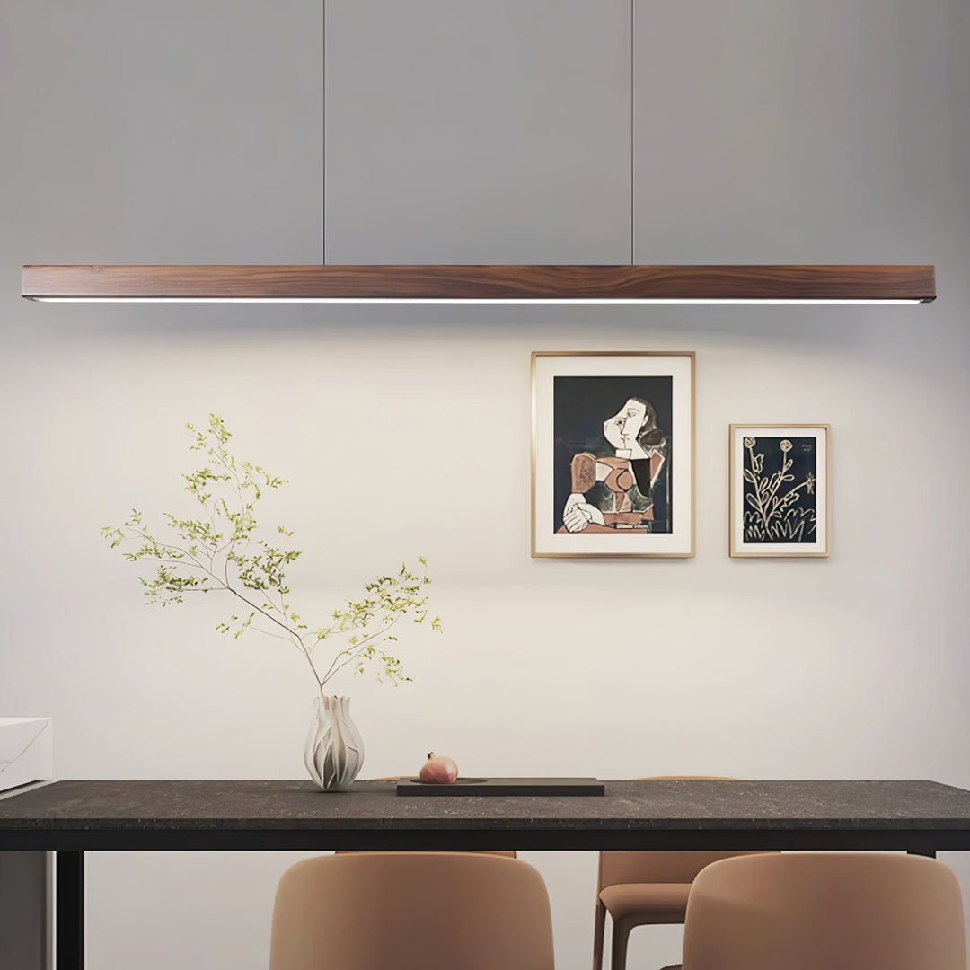 Elowen Suspension linéaire minimaliste en bois - Neutralighting