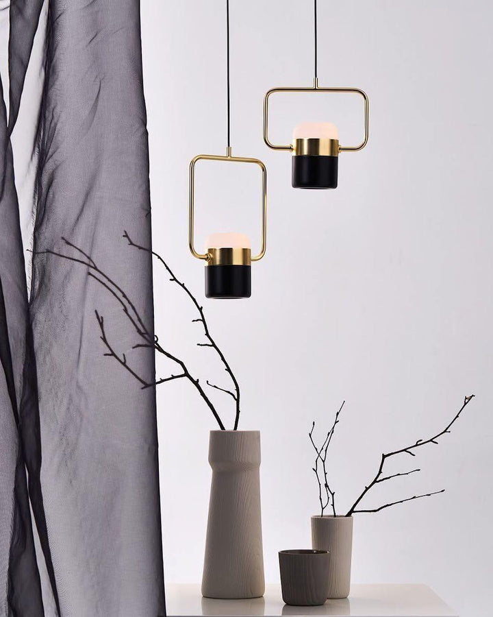 Solara Suspension Ajustable en Verre avec Laiton - Neutralighting