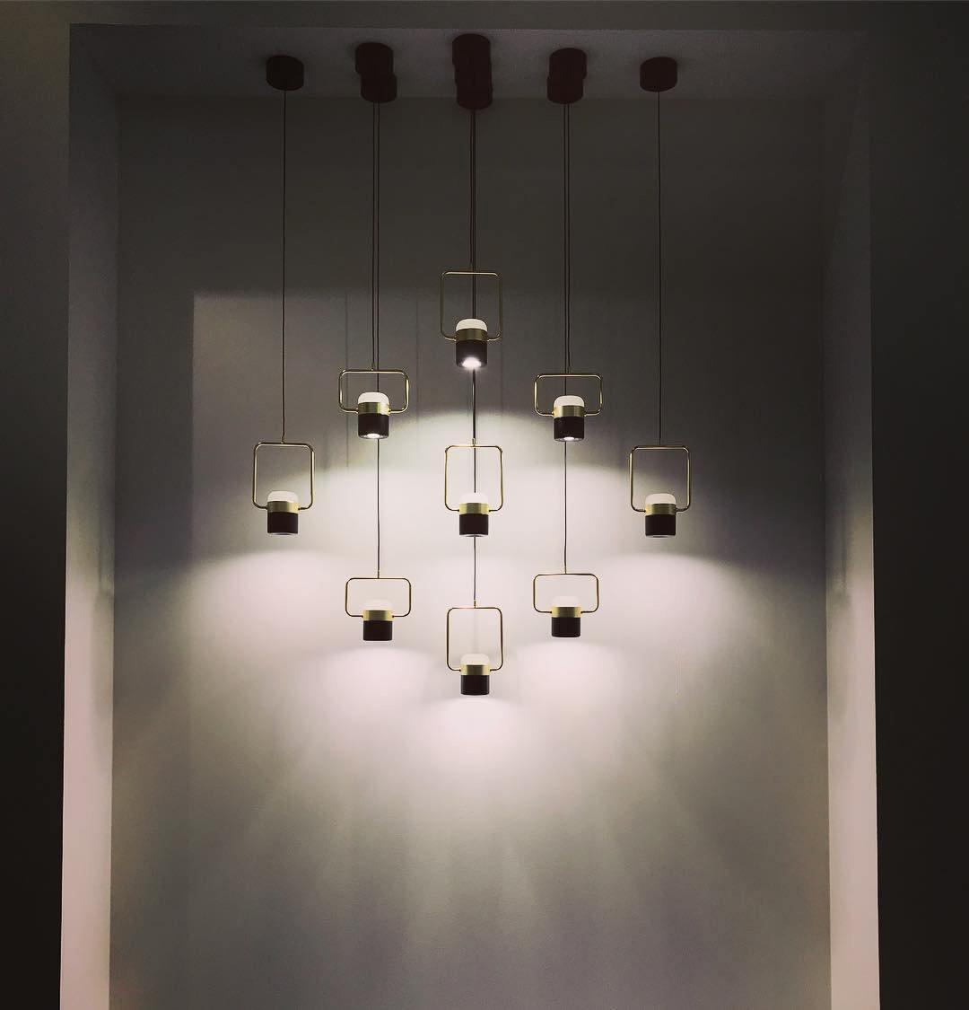 Solara Suspension Ajustable en Verre avec Laiton - Neutralighting
