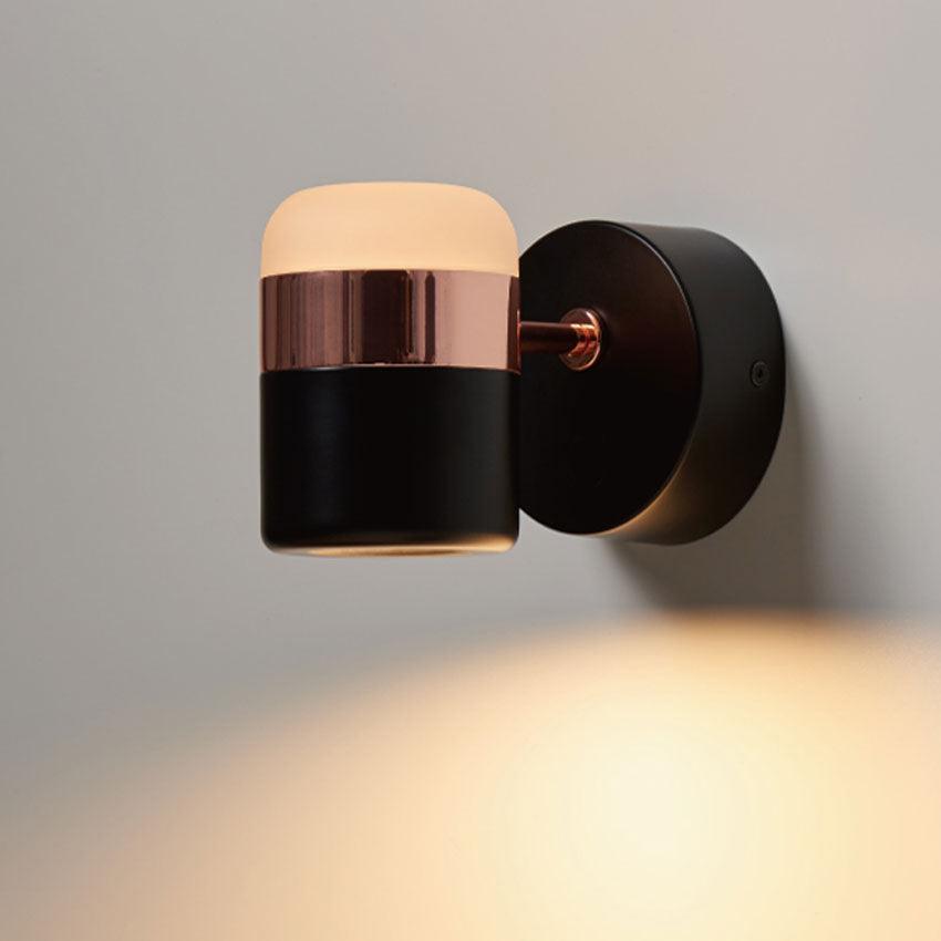 Lustra Applique Murale Verre Noir Ajustable - Neutralighting