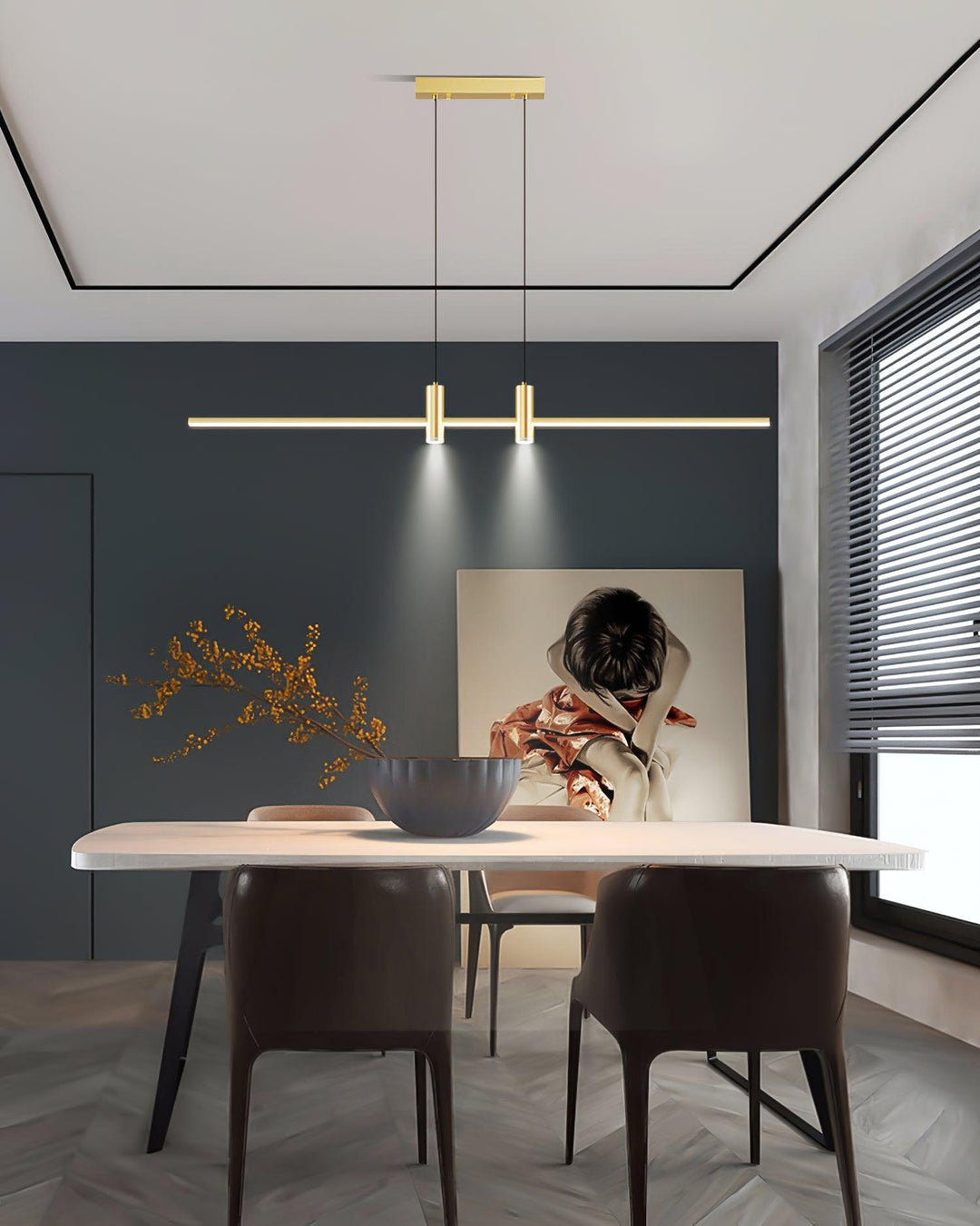 Lustra Suspension Lampe Or Minimaliste pour Salle à Manger - Neutralighting