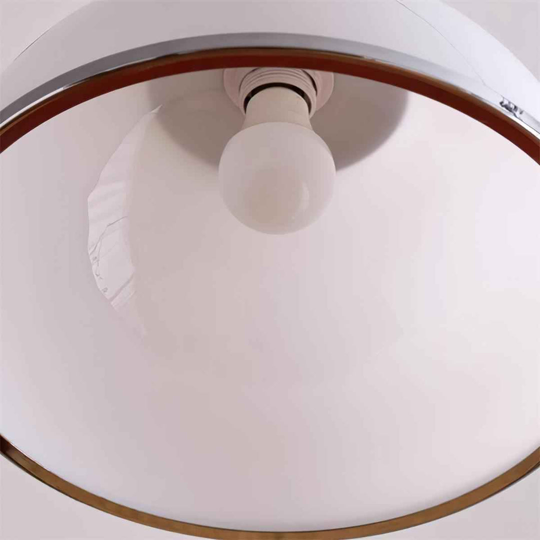 Lita Suspension Lampe Dôme en Verre Bordure Chrome - Neutralighting