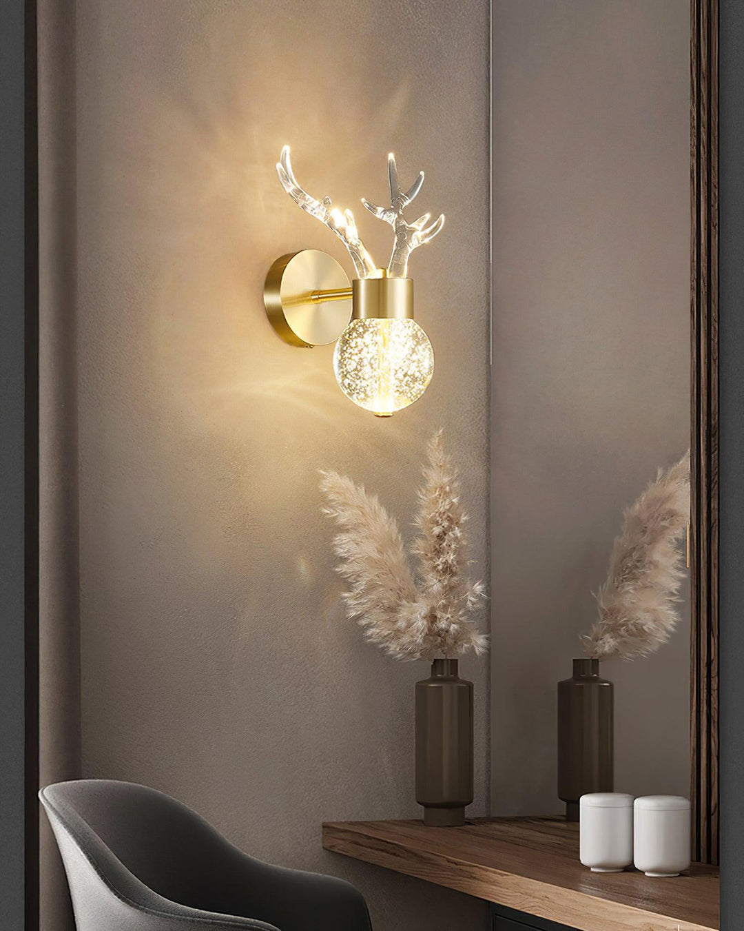 Timber Lampe Murale en Cristal de Cerf de Luxe Postmoderne - Neutralighting