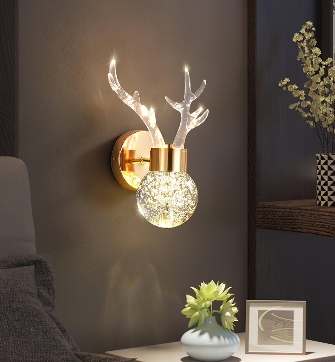 Timber Lampe Murale en Cristal de Cerf de Luxe Postmoderne - Neutralighting