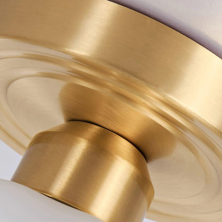 Avelin Plafonnier encastré avec base en laiton et verre opale - Neutralighting