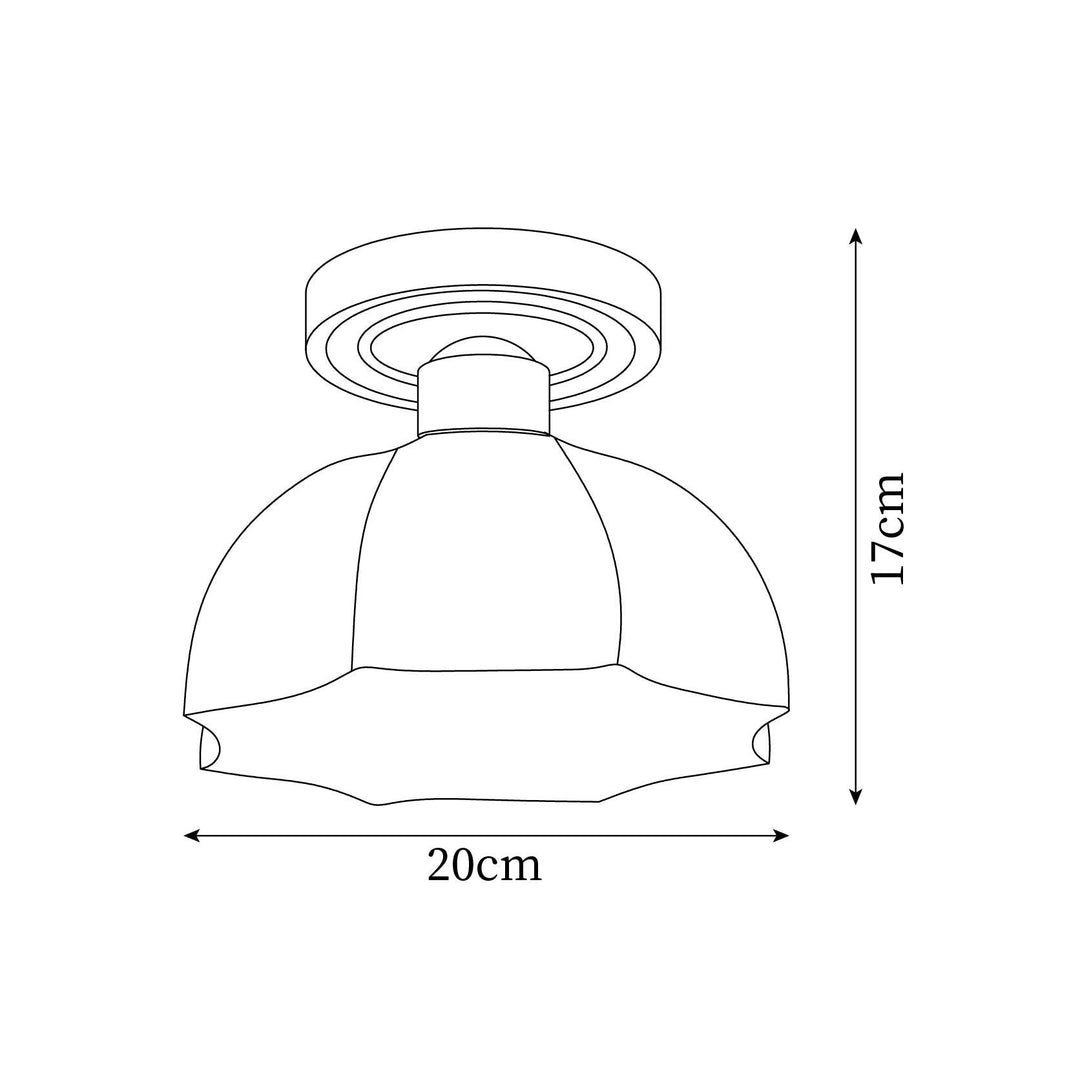 Avelin Plafonnier encastré avec base en laiton et verre opale - Neutralighting