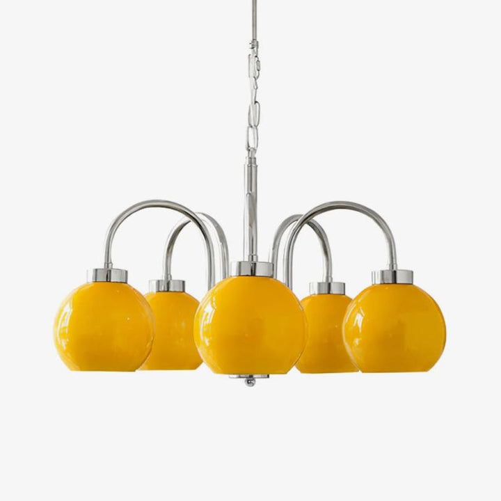 Lustra Chandelier Boules en Verre Jaune - Neutralighting
