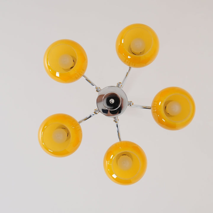 Lustra Chandelier Boules en Verre Jaune - Neutralighting