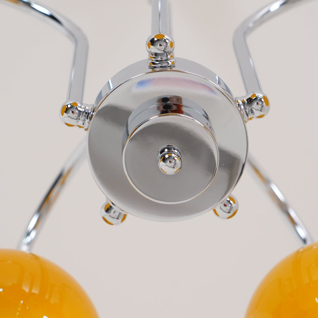 Lustra Chandelier Boules en Verre Jaune - Neutralighting