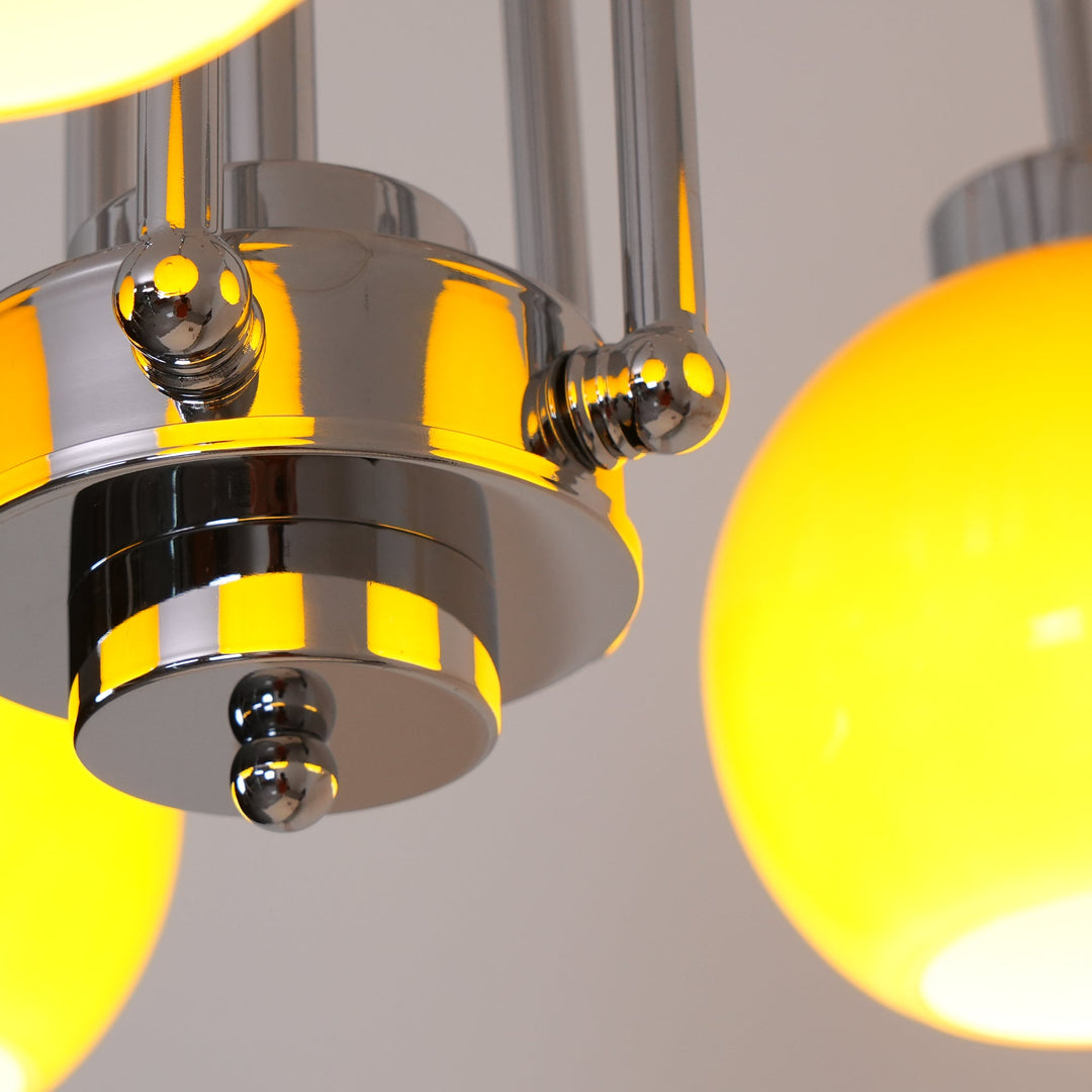 Lustra Chandelier Boules en Verre Jaune - Neutralighting