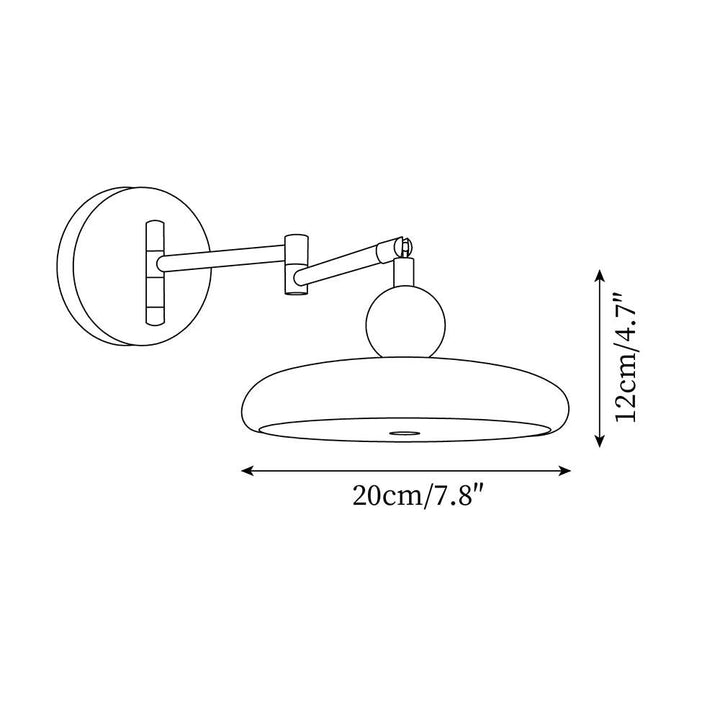 Ovelle Lustra Applique Murale Bras Pivotant - Neutralighting