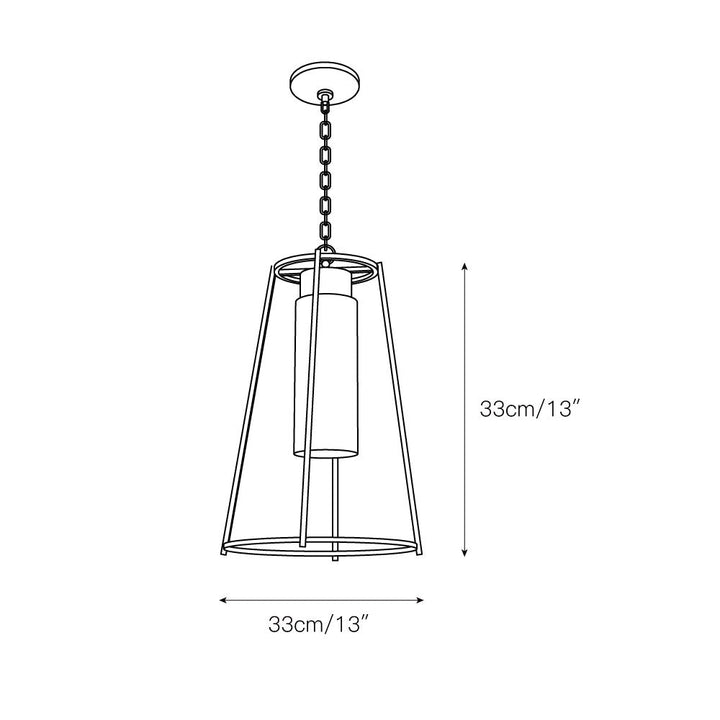 Vasilora Suspension Extérieur Vintage Industrielle En Métal Et Verre - Neutralighting