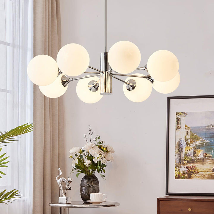 Lustra Chandelier Globe en Verre Chromé - Neutralighting