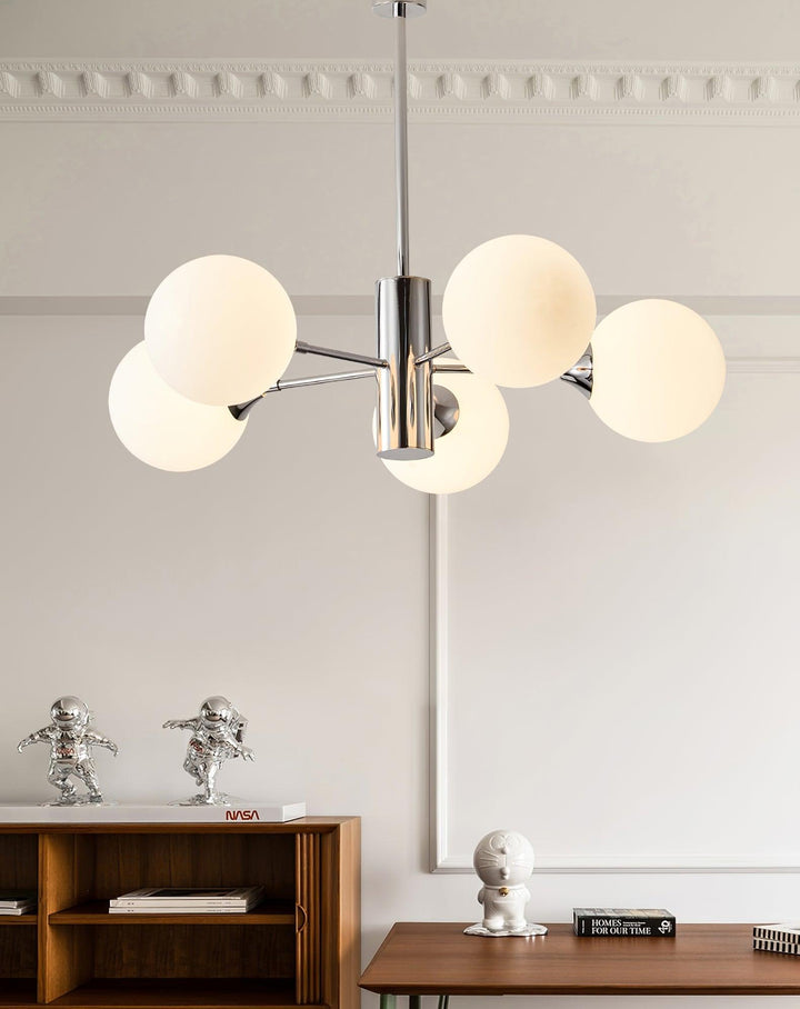 Lustra Chandelier Globe en Verre Chromé - Neutralighting