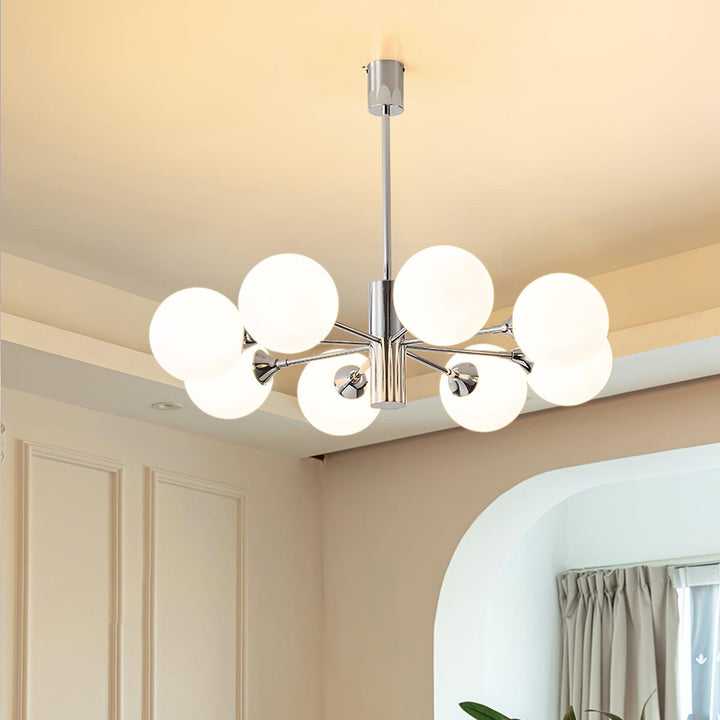 Lustra Chandelier Globe en Verre Chromé - Neutralighting