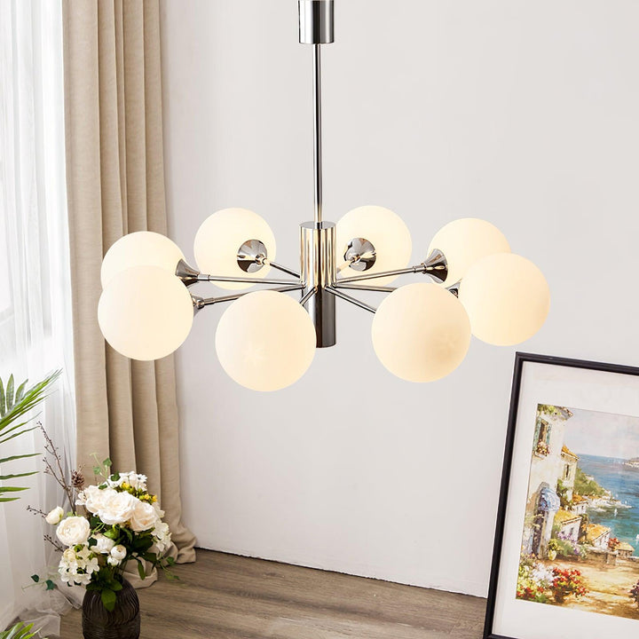 Lustra Chandelier Globe en Verre Chromé - Neutralighting