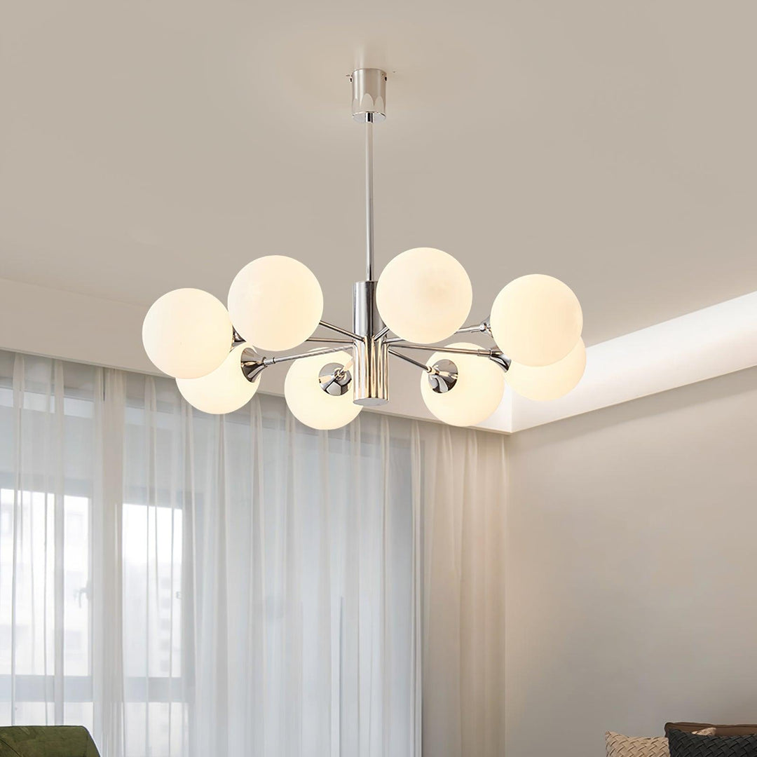 Lustra Chandelier Globe en Verre Chromé - Neutralighting