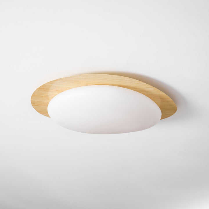 Solara Plafonnier Galet en Noyer Acrylique LED - Neutralighting