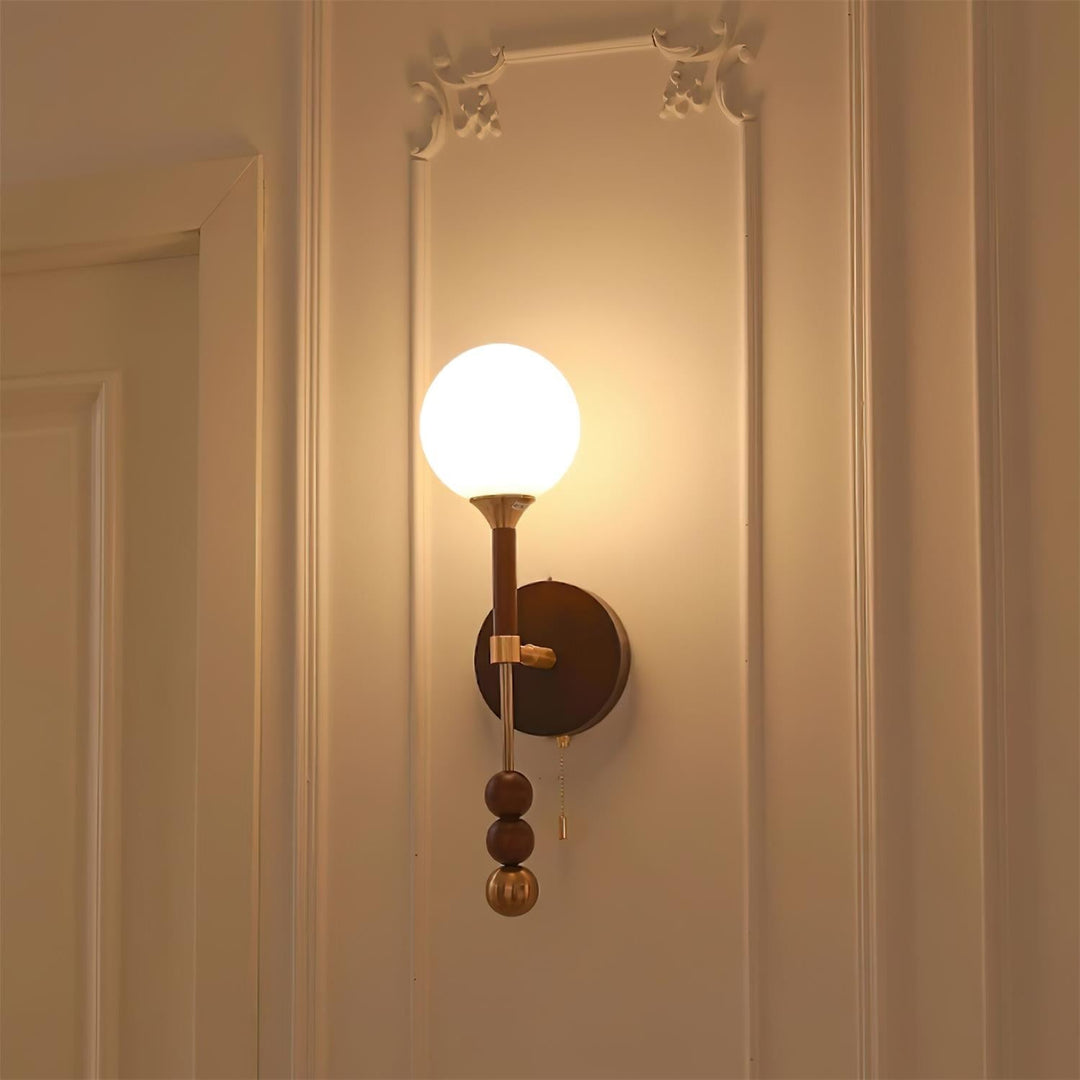 Dream Applique Murale Vintage Verre Bois Noyer - Neutralighting