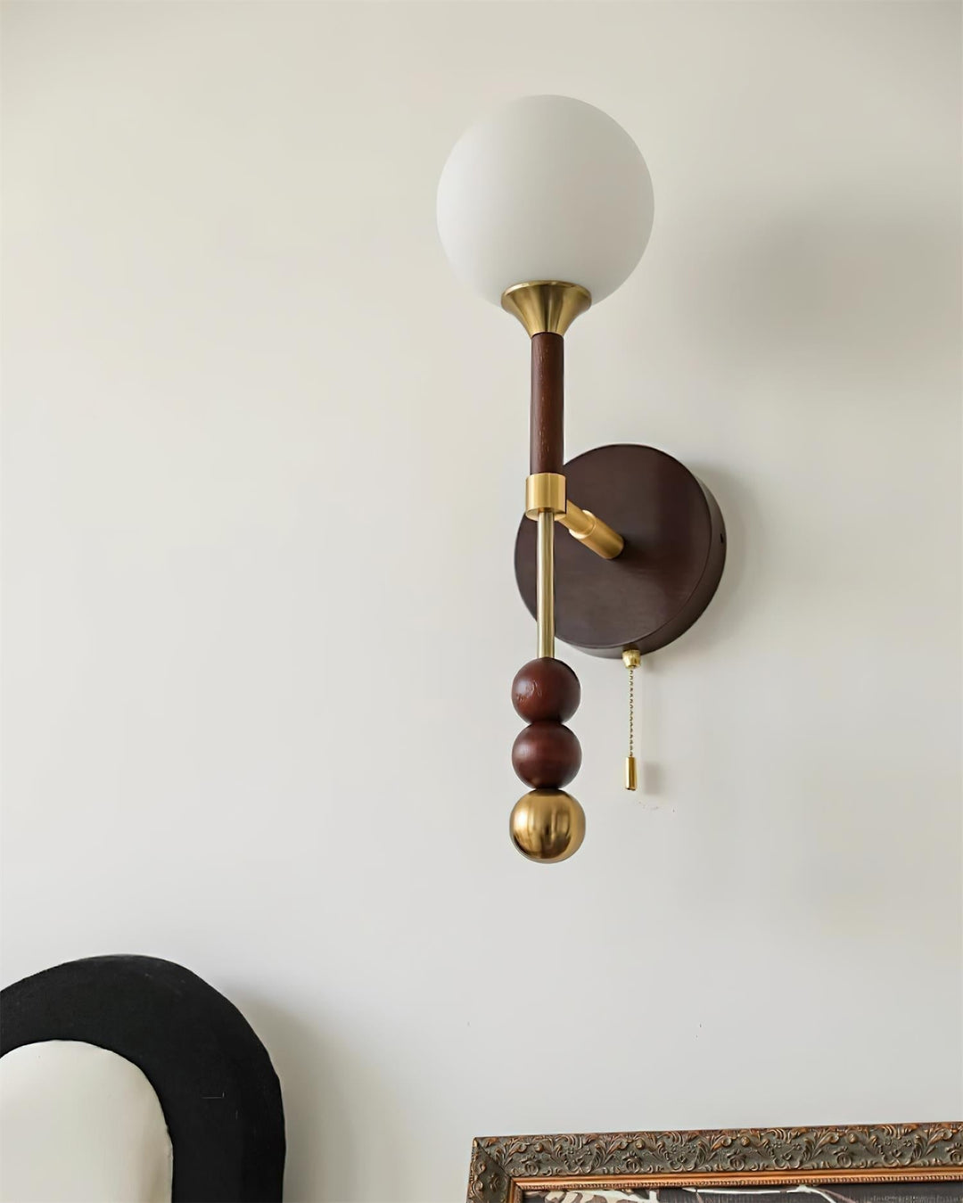 Dream Applique Murale Vintage Verre Bois Noyer - Neutralighting