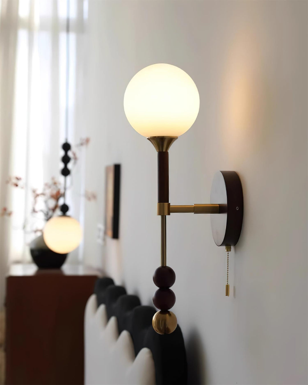 Dream Applique Murale Vintage Verre Bois Noyer - Neutralighting