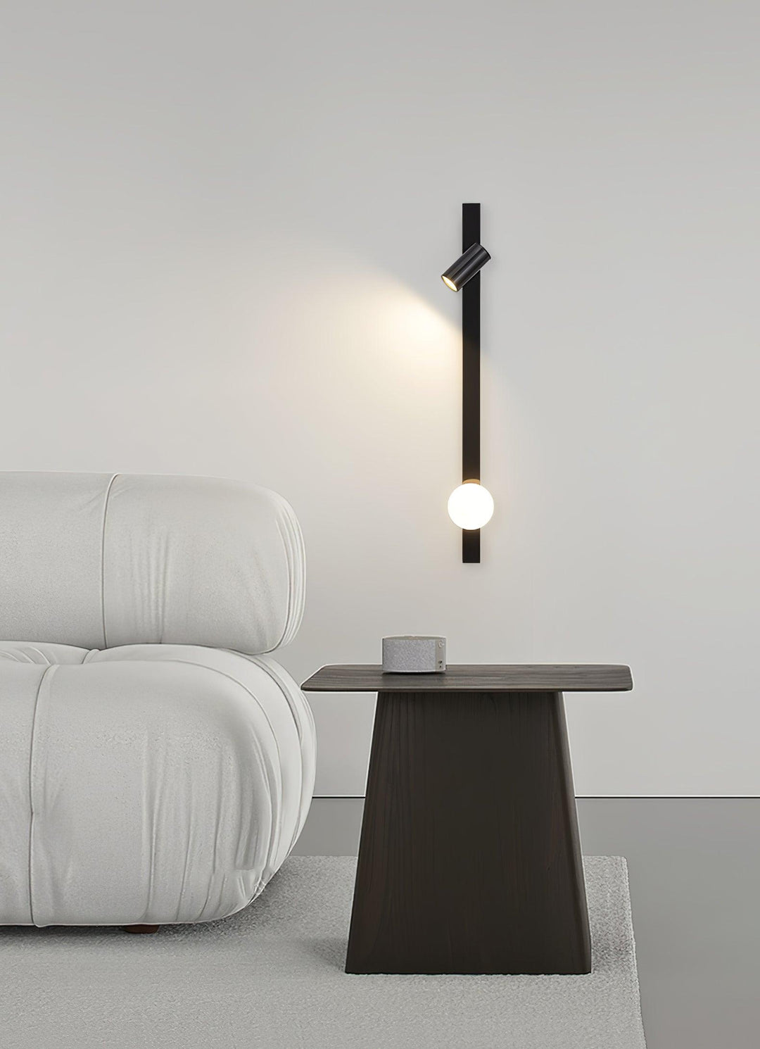 Evlaeiel Long Arm Plug-in Brass Glass Wall Light - Neutralighting