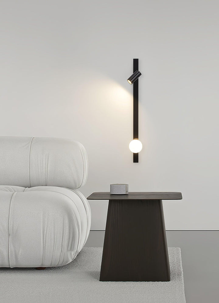 Evlaeiel Long Arm Plug-in Brass Glass Wall Light - Neutralighting