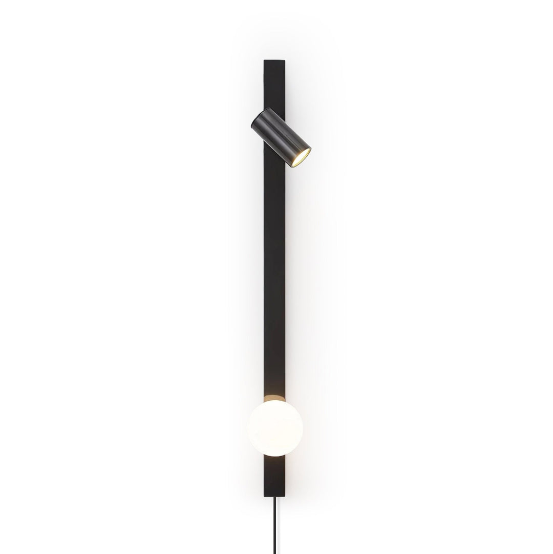 Evlaeiel Long Arm Plug-in Brass Glass Wall Light - Neutralighting