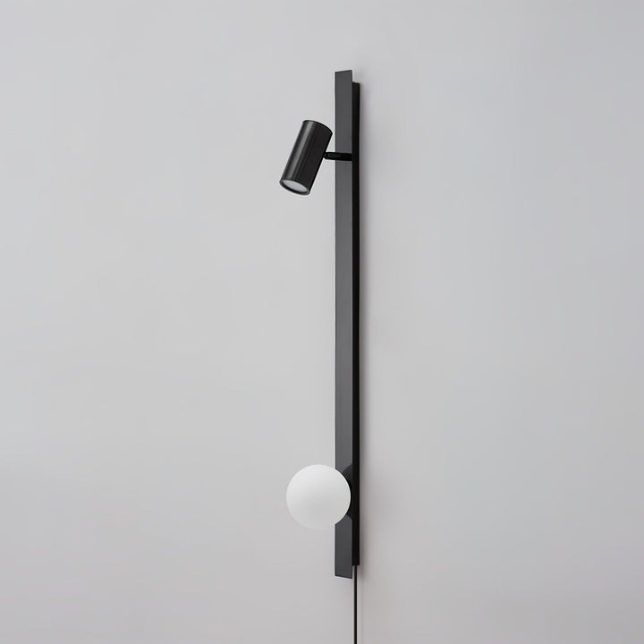 Evlaeiel Long Arm Plug-in Brass Glass Wall Light - Neutralighting