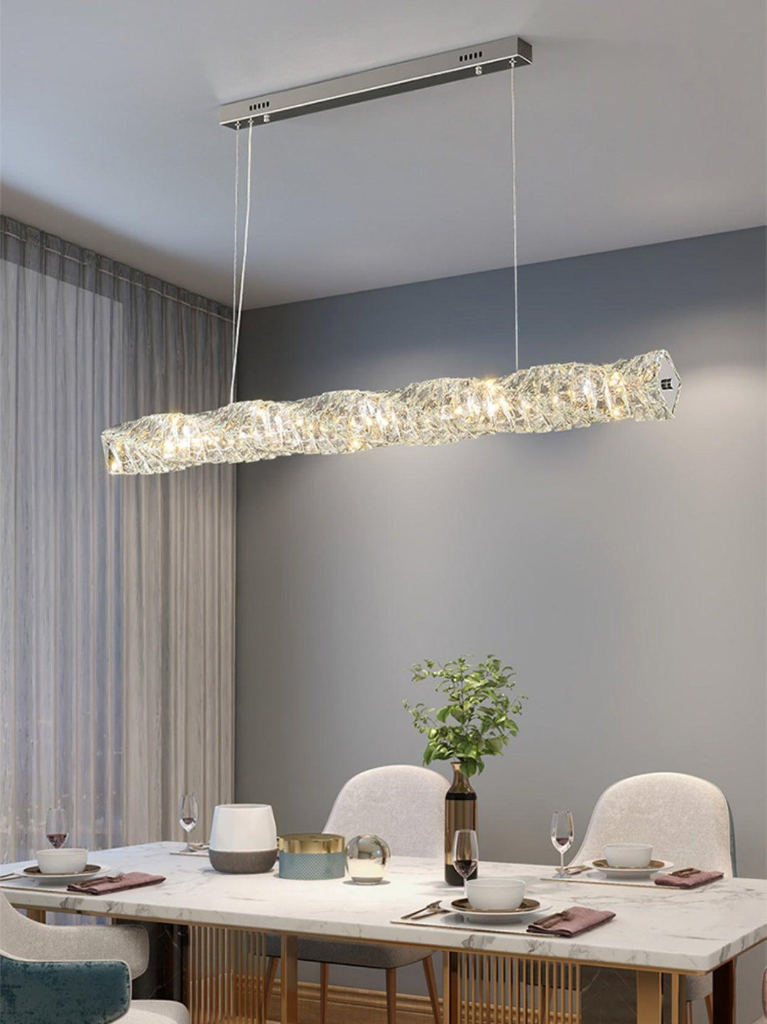 Stream Suspension Linéaire en Cristal - Neutralighting