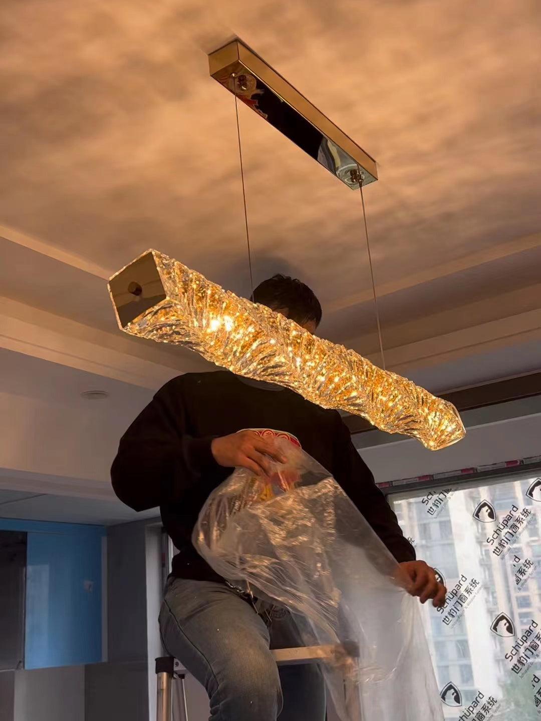 Stream Suspension Linéaire en Cristal - Neutralighting