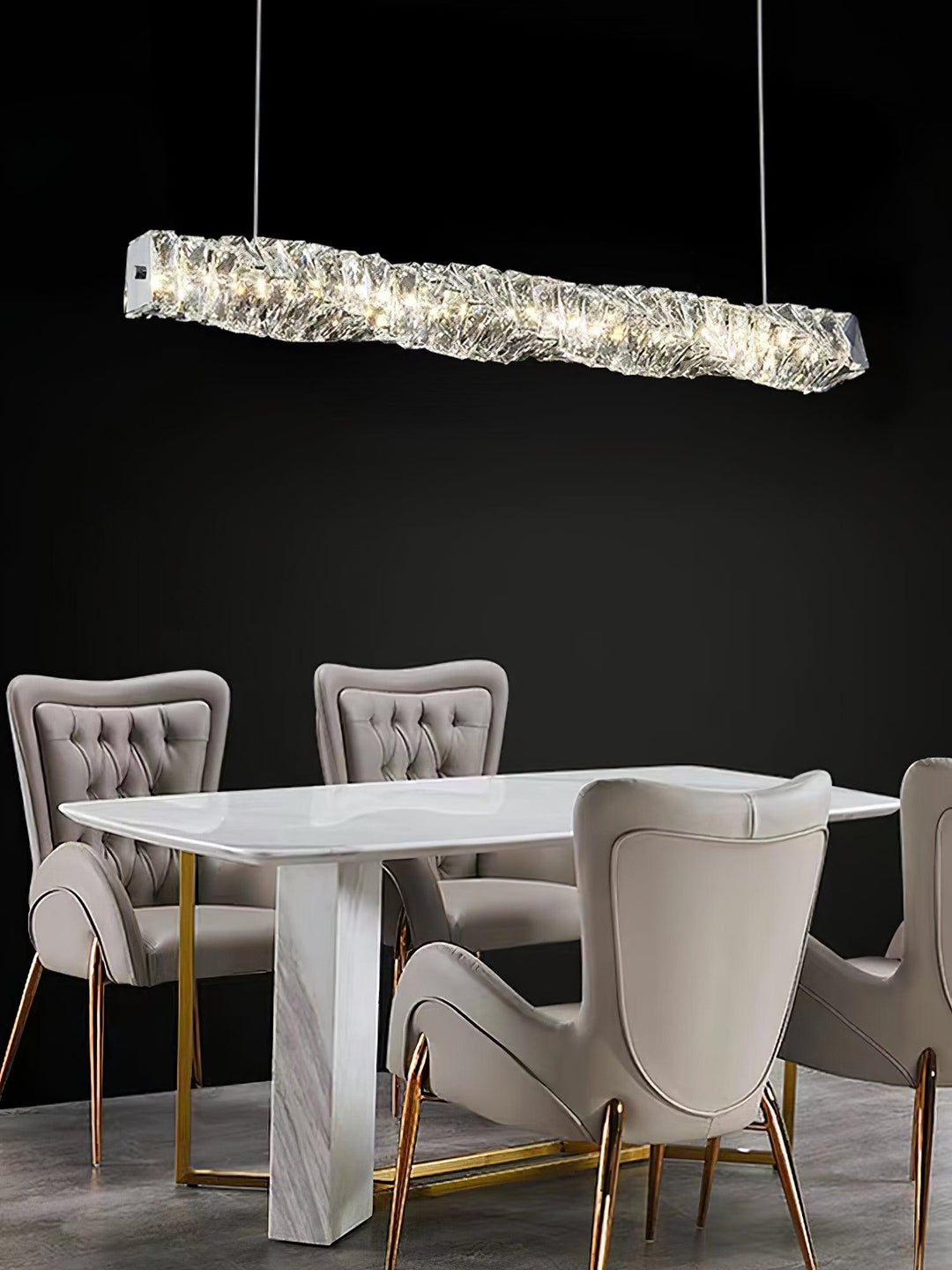 Stream Suspension Linéaire en Cristal - Neutralighting