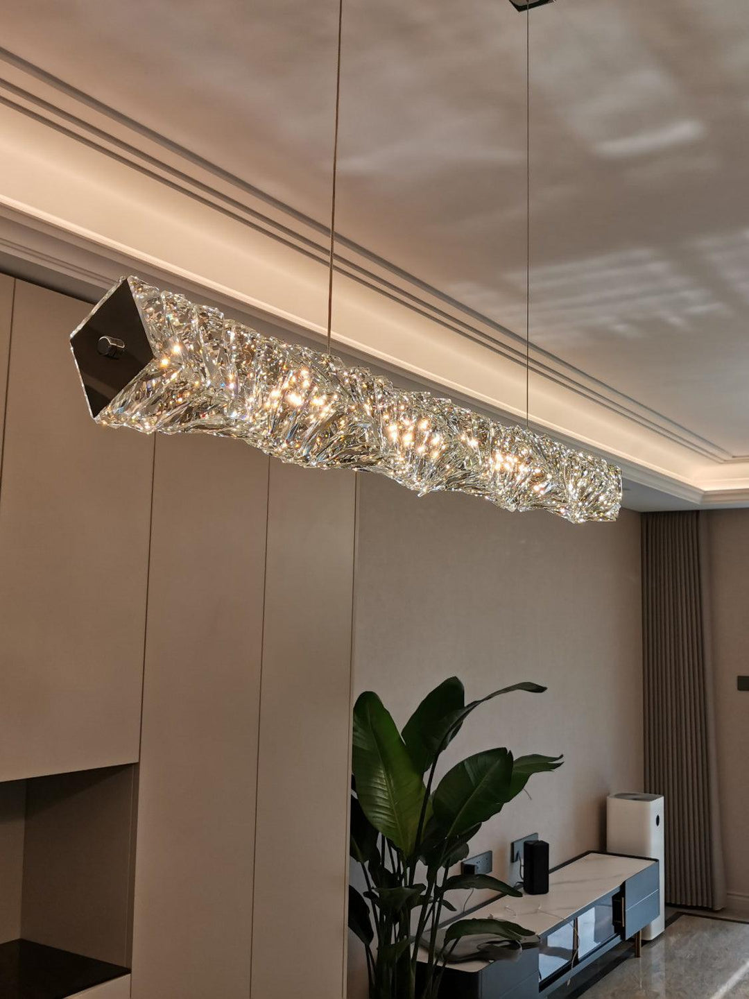 Stream Suspension Linéaire en Cristal - Neutralighting