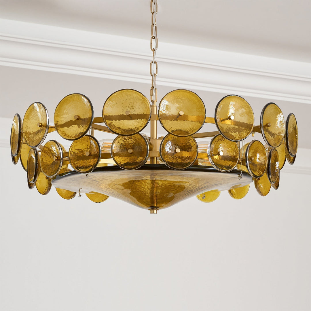 Aurora Chandelier Disque Verre Murano Vintage - Neutralighting