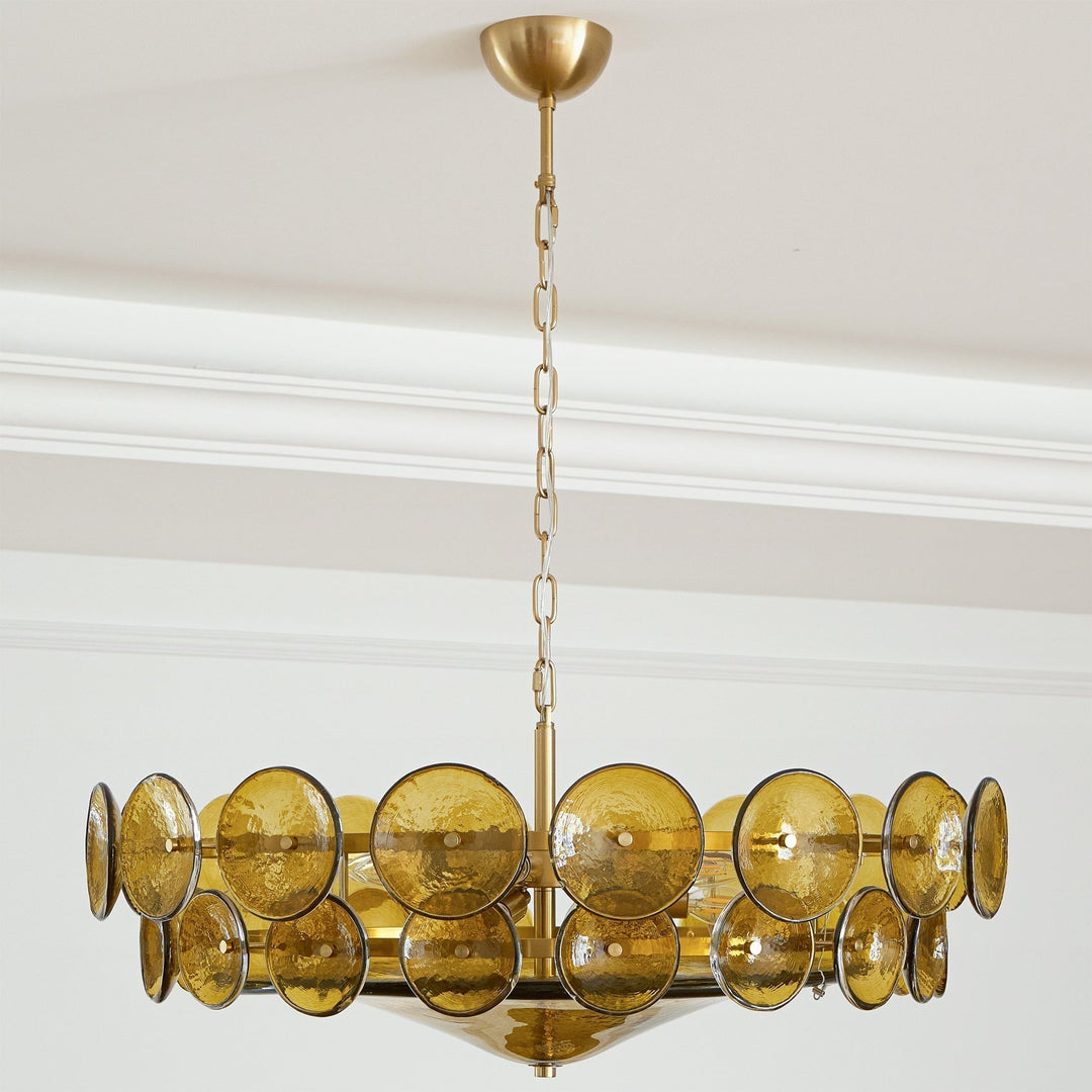 Aurora Chandelier Disque Verre Murano Vintage - Neutralighting