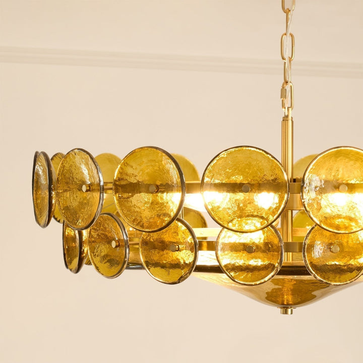 Aurora Chandelier Disque Verre Murano Vintage - Neutralighting