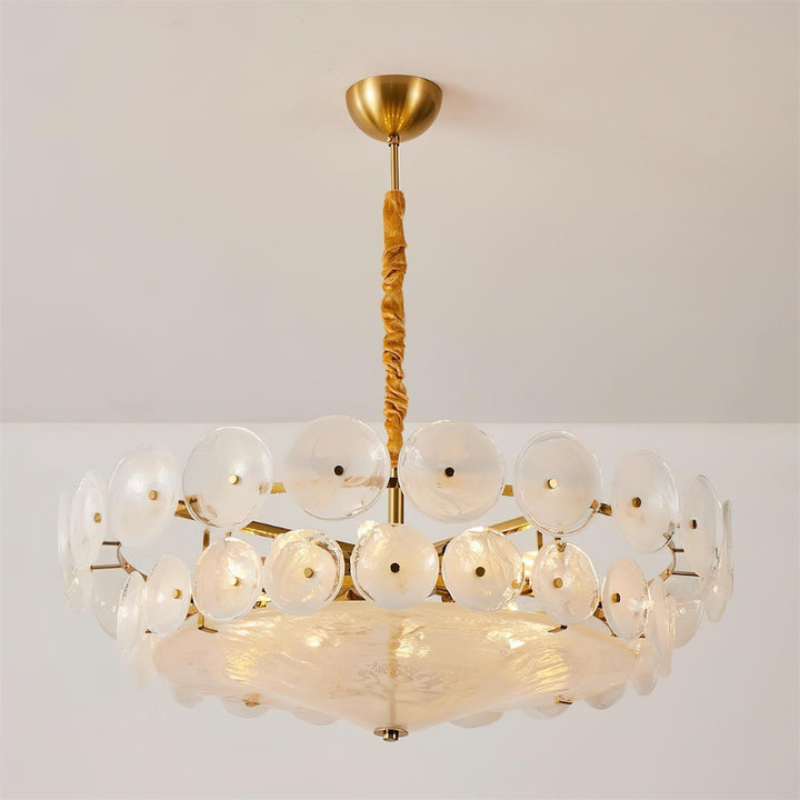 Ventilo Lustre Moderne en Verre Ambre - Neutralighting