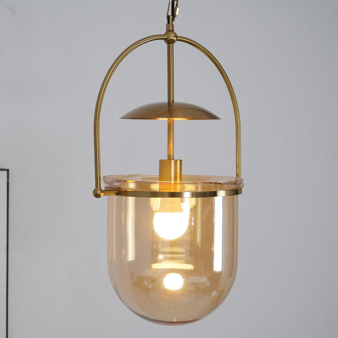 Lustra Suspension en Verre et Laiton Vintage - Neutralighting