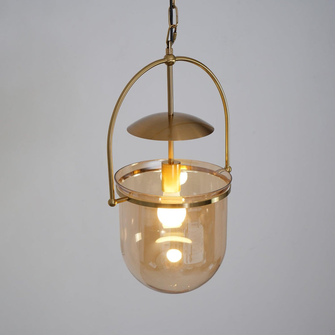 Lustra Suspension en Verre et Laiton Vintage - Neutralighting