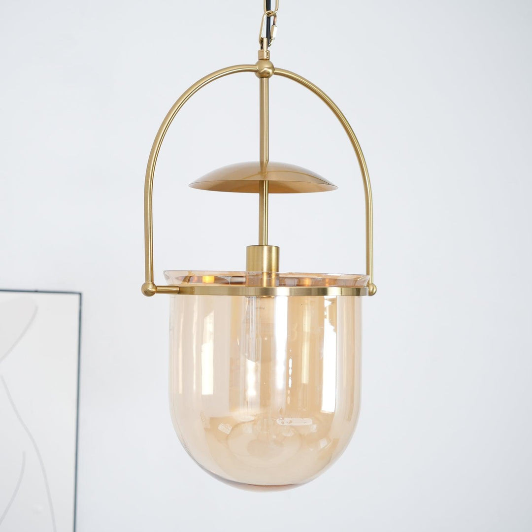 Lustra Suspension en Verre et Laiton Vintage - Neutralighting