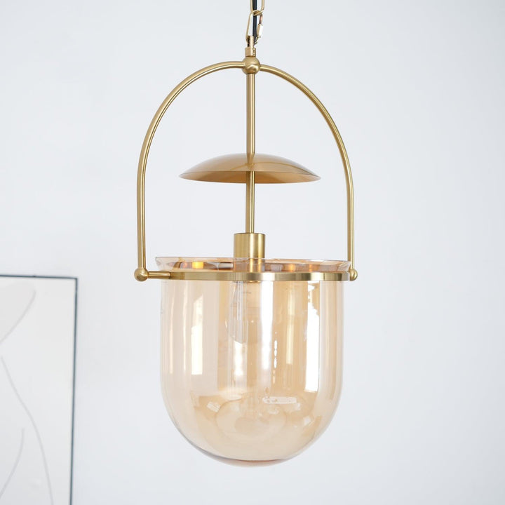 Lustra Suspension en Verre et Laiton Vintage - Neutralighting