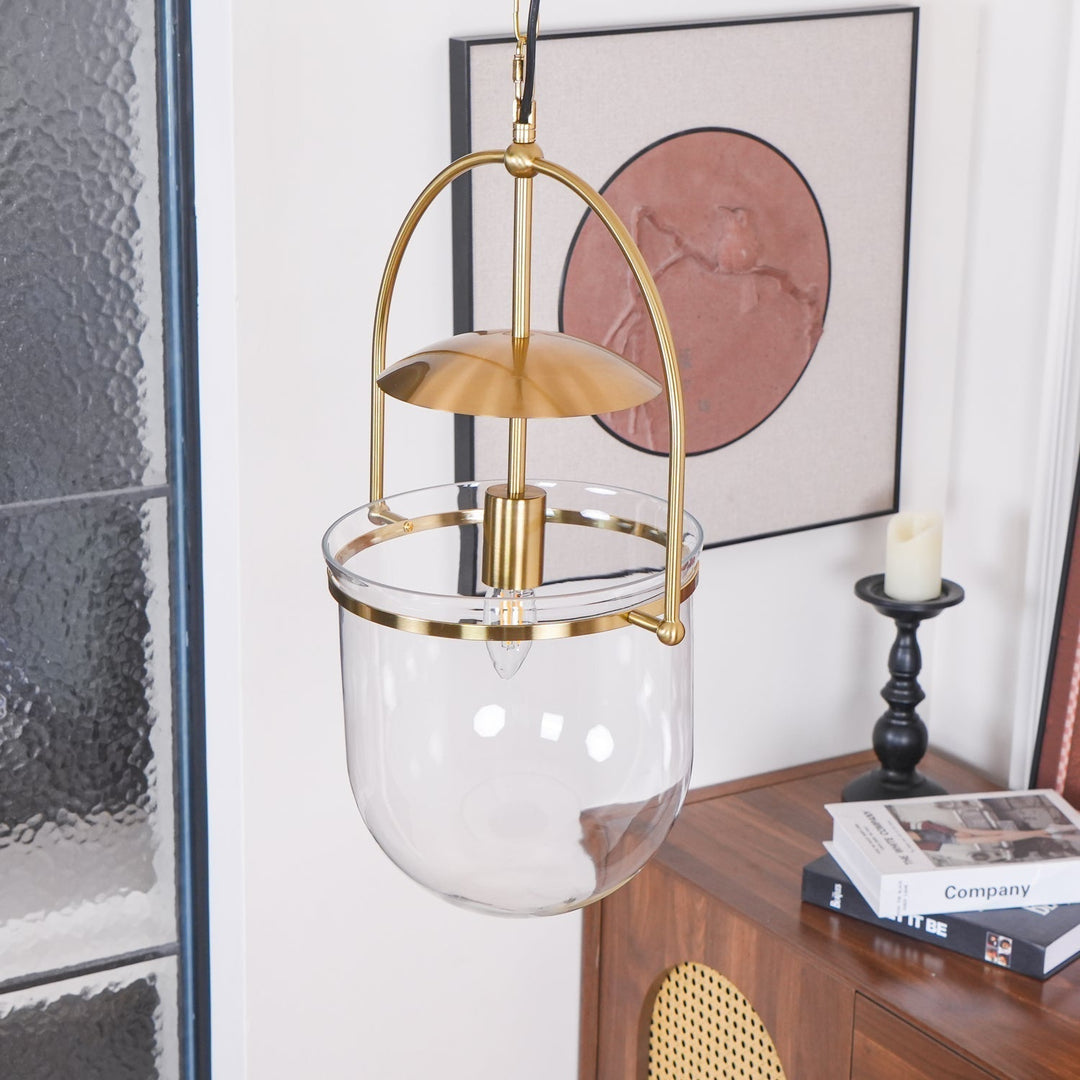 Lustra Suspension en Verre et Laiton Vintage - Neutralighting