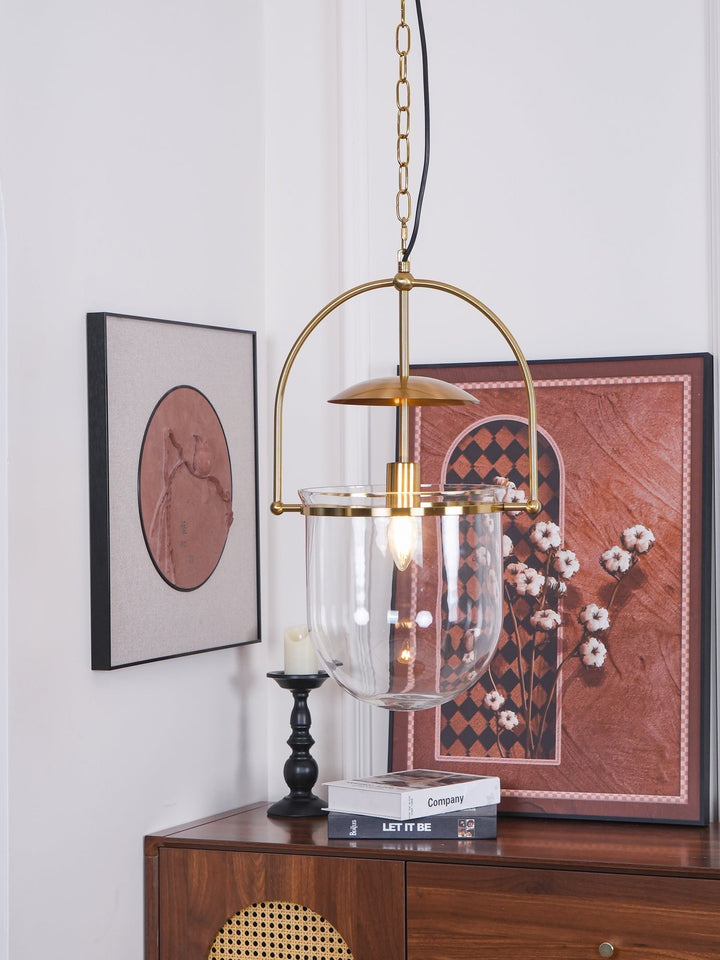 Lustra Suspension en Verre et Laiton Vintage - Neutralighting