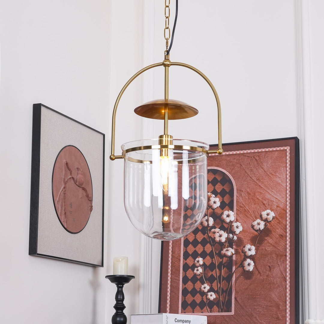 Lustra Suspension en Verre et Laiton Vintage - Neutralighting