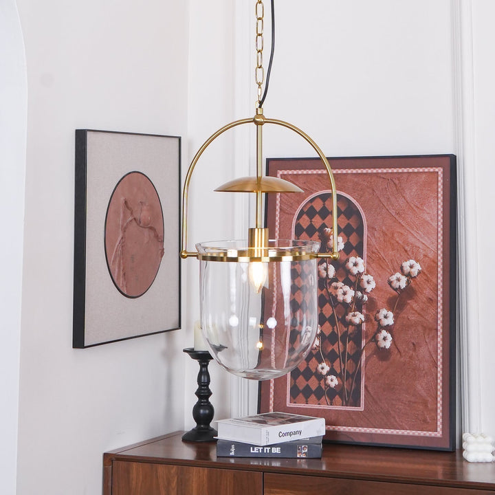 Lustra Suspension en Verre et Laiton Vintage - Neutralighting