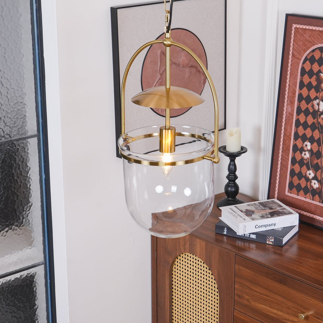 Lustra Suspension en Verre et Laiton Vintage - Neutralighting