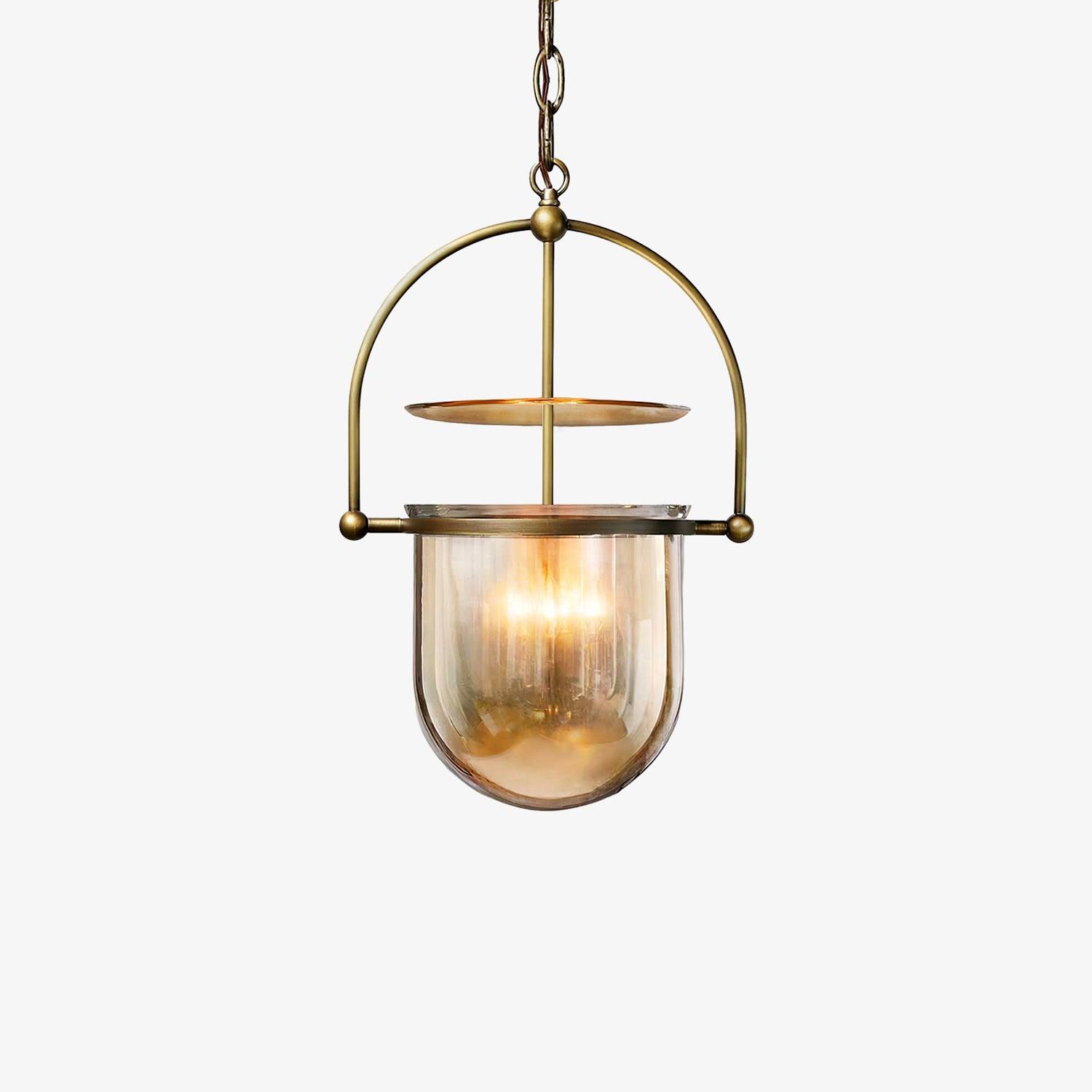 Lustra Suspension en Verre et Laiton Vintage - Neutralighting