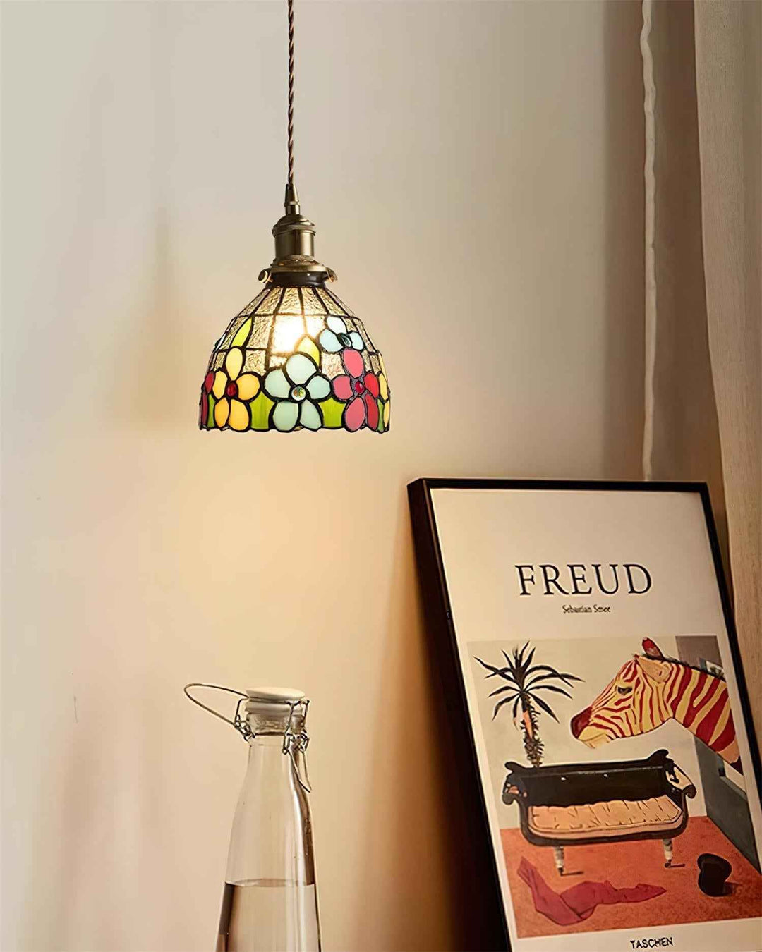 Tiffany Suspension en Verre Effet Mosaïque - Neutralighting