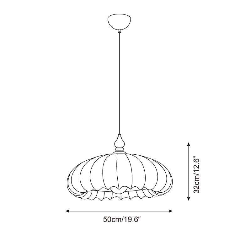 Lotus Lampe Pendante en Tissu Beige - Neutralighting
